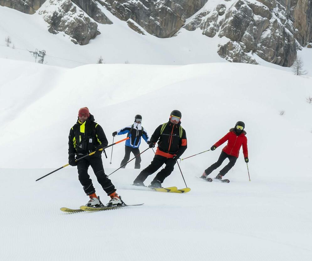 Découverte du domaine skiable du Sauze avec les pisteurs © Ubaye Tourisme
