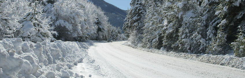 Route du Sauze un lendemain de neige