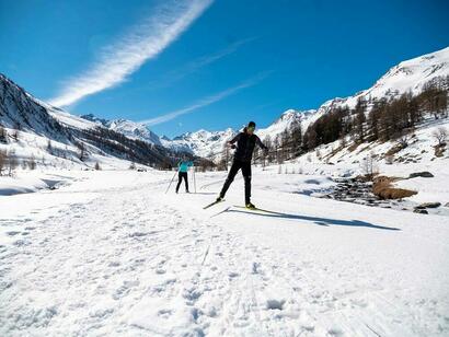 Ski de fond à Larche © Ubaye Tourisme